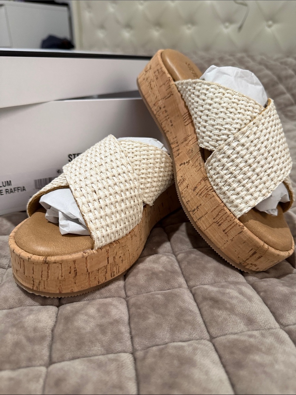 Steve Madden TULUM BONE RAFFIA